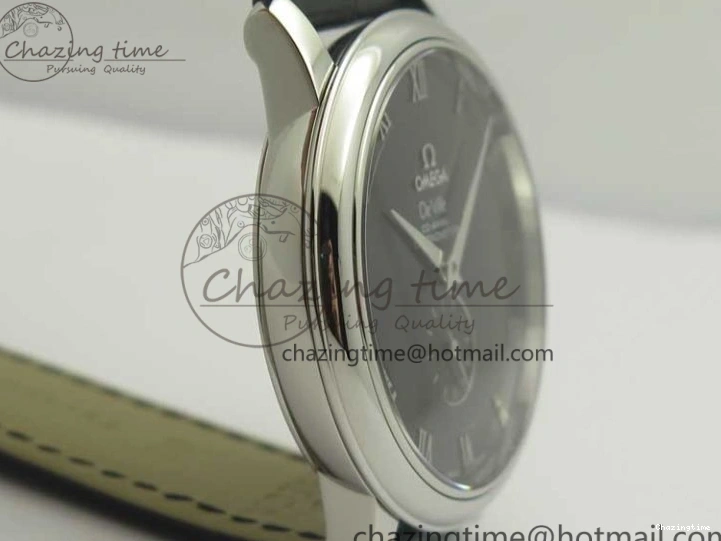 0325 De Ville Prestige Small Second TWF 1:1 Best Edition Black Dial on Black Leather Strap MIYOTA Resilient 8037